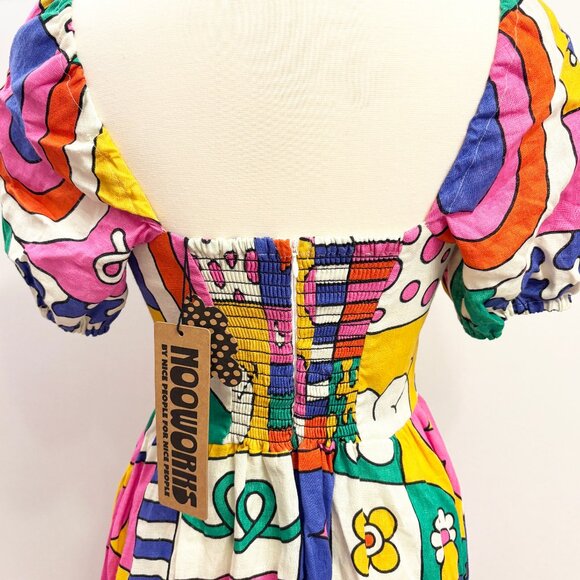 Nooworks Linen Princess Wormiverse dress size Medium NWT - Picture 2 of 8